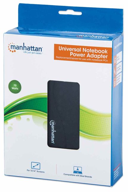 Alimentador universal de corrente MANHATTAN para PC Portátil - 70W